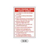 Gündoğdu Yangın Söndürme Cihazı Kontrol Talimatı Uyarı Ikaz Levhası 35 x 50 cm