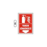 Gündoğdu Yangın Söndürücü Uyarı Ikaz Levhası 25 x 35 cm