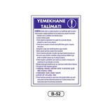 Gündoğdu Yemekhane Talimatı Uyarı Ikaz Levhası 35 x 50 cm