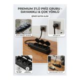 Gündüz Elektromarket 3x2,5 mm Kalın Kablolu 1,5 Metre Üçlü Uzatma Kablosu – Isıtıcı, Çamaşır ve Kurutma Makinesi İçin