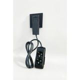 gündüz elektromarket Ultra Ince Fişli Uzatma Kablosu 2’li (1,5m)Dar Alanlar Için Şık ve Pratik Çözüm! - Siyah - 1,5 Metre