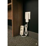 Gündüz Elektromarket Ultra Ince Fişli Uzatma Kablosu 2’li Anahtarlı (1,5m)Dar Alanlar Için Şık ve Pratik Çözüm! - Beyaz - 1,5 Metre