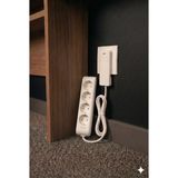 gündüz elektromarket Ultra Ince Fişli Uzatma Kablosu 4’lü (1,5m)Dar Alanlar Için Şık ve Pratik Çözüm! - Beyaz - 1,5 Metre