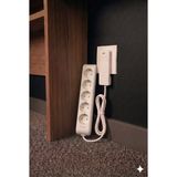 Gündüz Elektromarket Ultra Ince Fişli Uzatma Kablosu 5’li (1,5m)Dar Alanlar Için Şık ve Pratik Çözüm! - Beyaz - 1,5 Metre