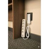 gündüz elektromarket Ultra Ince Fişli Uzatma Kablosu 5’li Anahtarlı (1,5m)Dar Alanlar Için Şık ve Pratik Çözüm! - Beyaz - 1,5 Metre