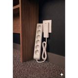 Gündüz Elektromarket Ultra Ince Fişli Uzatma Kablosu 6’lı (1,5m)Dar Alanlar Için Şık ve Pratik Çözüm! - Beyaz - 1,5 Metre