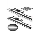 Gunduz Led Slim Model Siyah Metal Kasa Beyaz Isik Gunduz Ledi 16Cm X 1,3Cm X 0.6 Cm 2 Adet -