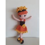 Günebakan Çiçeği Bebek Amigurumi Organik Oyuncak