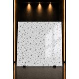 GÜNERPEN PVC Asma Tavan Paneli 60x60 Siyah Yıldız Desen 7,2 M2 20,li Paket