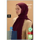 Güneş Bambu Kraş Şal (Tesettür Giyim, Yüksek Kalite, Hafif, Rahat, Şık, Premium, Lux, Shawl, Scarf) - Bordo