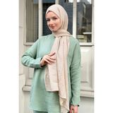 Güneş Bambu Kraş Şal (Tesettür Giyim, Yüksek Kalite, Hafif, Rahat, Şık, Premium, Lux, Shawl, Scarf) - Taş Rengi