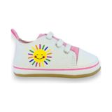 Güneş Baskılı Lastikli Pembe Kız Bebek Patik -g-2363
