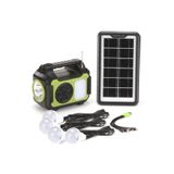 Güneş Enerji Panelli Solar Aydınlatma Sistemi Powerbank Kamp Doğa Balık Karavan Fener Fm Bluetoth NS-S57LS