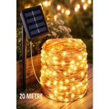 Güneş Enerjili 20 Metre Peri Led Işık 200 Led 8 Mod Dış Mekan Ağaç Balkon Solar Bahçe Aydınlatma