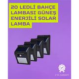 Güneş Enerjili Akıllı Duvar Lambası | Pır Sensörlü, Aydınlatma, Dış Mekan İçin