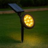 Güneş Enerjili Bahçe Armatürü – 9 LED 3200K Günışığı, IP65 Su Geçirmez Solar Spot Lamb