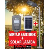 Güneş Enerjili Bahçe Aydınlatma Direği Ve Solar Sokak Lambası