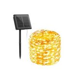 Güneş Enerjili Bahçe Lambası 10 metre Peri Led Paket Gunes Enerjili Bahçe Lambaları Sarı Renk