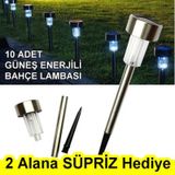 Güneş Enerjili Bahçe Lambası Solar Aydınlatma (10 Adet)