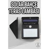 Güneş Enerjili Bahçe Lambası Solar Gece Aydınlatma Sensörlü Lamba - 0 - Siyah