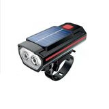 Güneş Enerjili Bisiklet Feneri Kornalı Solar Siren Led Far Su Geçirmez