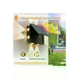 Güneş Enerjili Duvar Lambası – Rgb Ve Gün Işığı Solar Bahçe Apliği, Ip65 Su Geçirmez Dış Mekan Aydınlatma