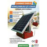 Güneş Enerjili Elektrikli Çit Cihazı - Akülü Solar Domuz Ve Ayı Savar Çit Makinesi