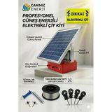 Güneş Enerjili Elektrikli Çit Mega Paketi 8-10 Dönüm 1000M Tel Full Set 25W Panel 24Ah Jel Akü