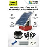 Güneş Enerjili Elektrikli Çit Paketi 3-4 Dönüm Kapasiteli(25W Panel, 24Ah Jel Akü)Domuz Ve Ayı Savar