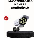 Güneş Enerjili Güvenlik Işığı Dış Mekan 5 Eksen Ayarlı ve Pır Hareket Sensörlü - Altın