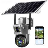 Güneş Enerjili Güvenlik Kamerası - 6 MP 4K Ultra HD Görüntü Kalitesi, 7.5W Solar Enerji Paneli, 4G SIM Kart Bağlantısı, İnsan Takibi ve Hareket Sensörü, Gece Görüşlü Güvenlik Kamerası