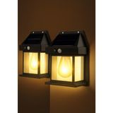 Güneş Enerjili Hareket Sensörlü Bahçe LED 3 Mod'lu Sensörlü 2 Adet Bahçe LED Ampul Büyük Boy 3 Modlu - Sarı