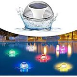 Güneş Enerjili Havuz Ledi Beyaz+RGB+Amber Dekoratif Aydınlatma Küre Su Üstü Led