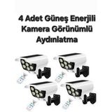 Güneş Enerjili Kamera Görünümlü 4 Adet Aydınlatma