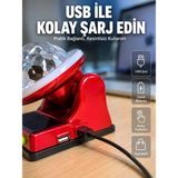 Güneş Enerjili LED Disco Lamba Şarjlı Rgb Parti ve Dekoratif Aydınlatma Lambası - Çok Renkli