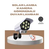 Güneş Enerjili Led Lamba + Güvenlik Kamerası Görünümlü– 5-8 M Hareket Algılamalı, Beyaz Işık Mir16552486