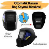 Güneş Enerjili Otomatik Kararan Baş Maskesi Siperlik Kartuşlu Kaynak Gözlüğü Dın 9-13 Cenk Işık