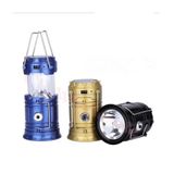 Güneş Enerjili Şarj Edilebilir USB Girişli Kamp Feneri Büyük Boy HIS-1738