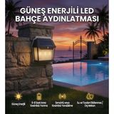 Güneş Enerjili Sensörlü LED Bahçe Duvar Apliği – 3 Ampullü Solar Dış Mekan Aydınlatma – Suya Dayanık OEM-51337