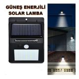Güneş Enerjili Solar Lamba 20 Ledli Sensörlü Duvar Tipi Su Geçirmez Led Sokak Bahçe Yol Lamba