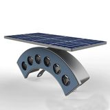 Güneş Enerjili Su Geçirmez Dış Mekan Ağaç Spotu 6 Ledli Solar Bahçe Dekoru Sütun Aydınlatma (Beyaz)
