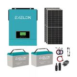 Güneş Enerjisi Bağ Evi Solar Paketi 3Kva İnverter 280W Güneş Paneli 100Ah Jel Akü