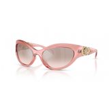 Güneş gözlüğü 4485 by Versace, 53228z - Pembe - Açık Kahverengi Ayna Gümüş Grad
