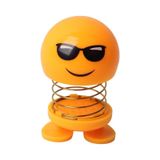 Güneş Gözlüklü Emoji Smile Zıp Zıp Kafa 8 Cm Araba Torpido Süsü Masaüstü Dekoratif Figür Pasta Süsü Emoji