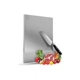 Güneş Krom Dekorasyon Gkd 304 Kalite Paslanmaz Çelik 40X60 cm Tek Bükümlü Metal Tezgah Koruyucu Çok Amaçlı Kesme Tahtası - 40 x 60 cm