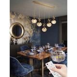 Güneş Model 5"li Gold 4 Renk Modu Yemek Masası Oturma Çocuk Yatak Odası Modern Ledli Avize - Altın