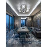 Güneş Model Gümüş 6"lı Ledli 3 Renk Modu Kristal Salon Mutfak Yatak Çocuk Odası Avize - Altın