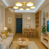 Güneş Modern Tasarım 6lı LED Avize Enerji Tasarruflu 3 Renk Işık Salon Yatak Odası Yemek Odası - Eskitme