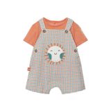 Güneş Nakışlı Salopet 6 Ay-24 Ay Turuncu