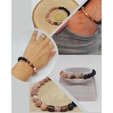 Güneş & Oniks Taşı 8mm Unisex Tasarım Bileklik Hawaii Model (5630)